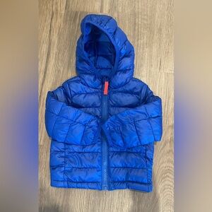 Primary Blue Puffer Jacket for Kids